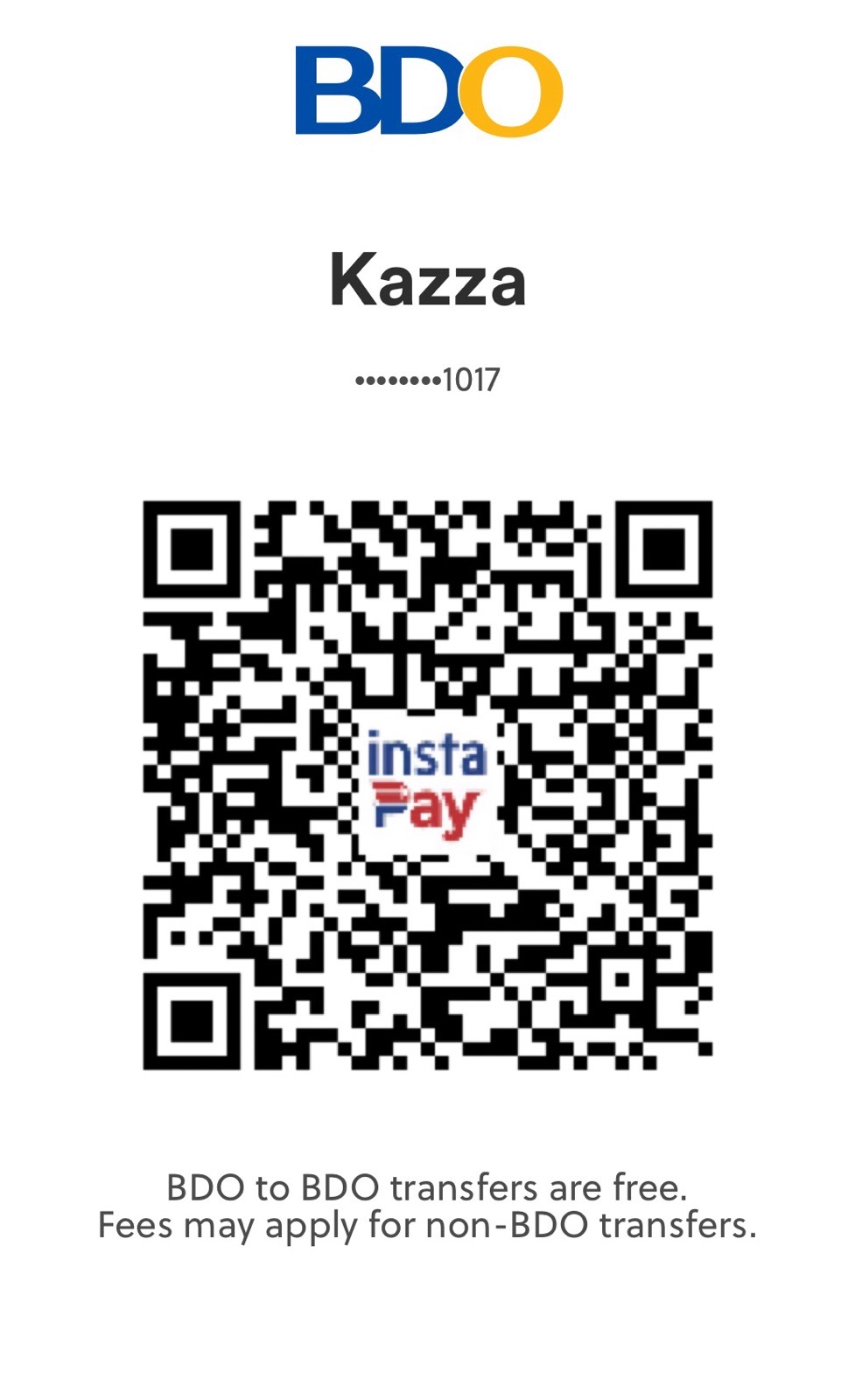BDO QR — scan to pay